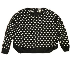 H&M Black and White Polka Dot Sweater - Size S